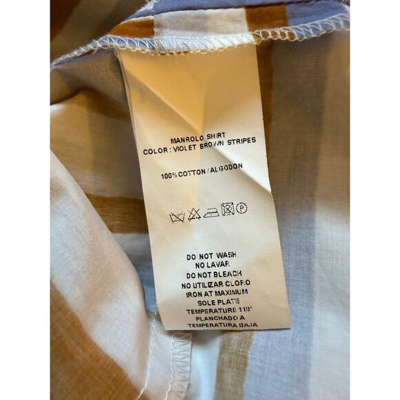 Silvia Tcherassi Manrola Striped 3/4-Sleeve Shirt - Picture 5 of 7